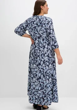 Maxikleid mit floralem Druck und gestuftem Rock<sheego Clearance
