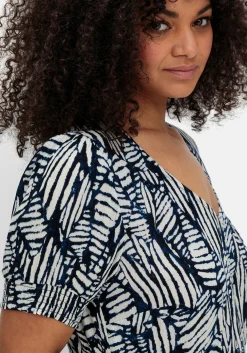 Maxikleid mit Grafikprint und Volantsaum<sheego by Joe Browns Online