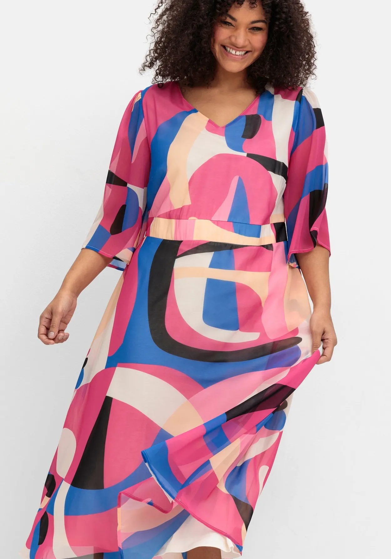 Maxikleid mit Grafikprint, im Lagenlook<sheego Outlet
