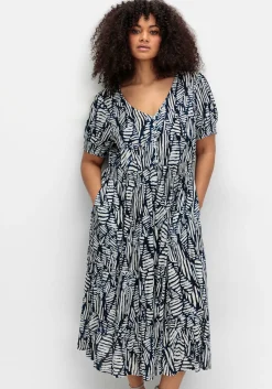 Maxikleid mit Grafikprint und Volantsaum<sheego by Joe Browns Online