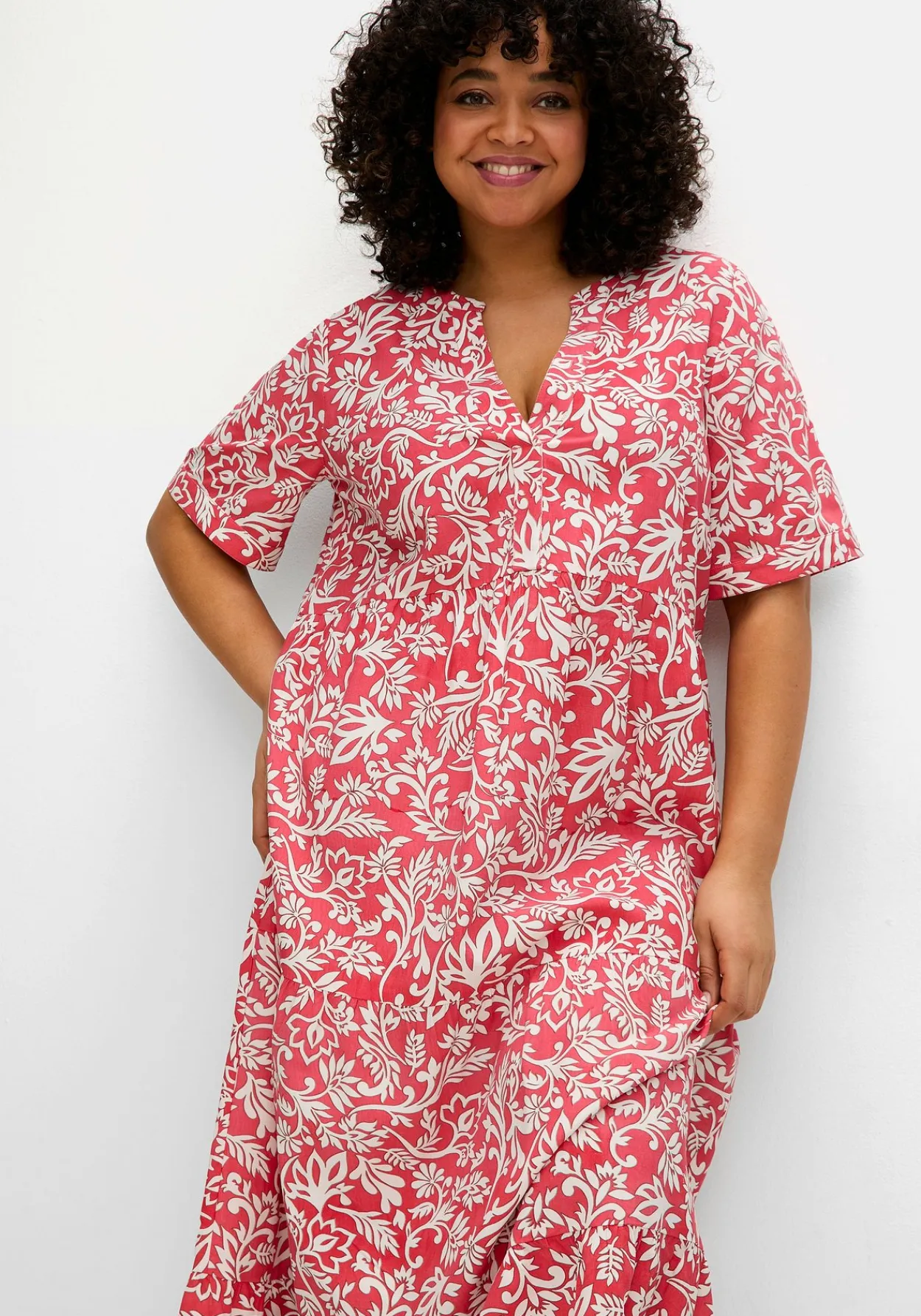 Maxikleid mit grafischem Alloverprint<sheego Hot