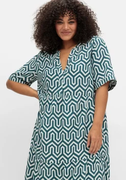 Maxikleid mit grafischem Alloverprint<sheego New