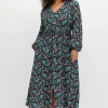 Maxikleid mit Paisleyprint und Taillen-Smokbund<sheego by Joe Browns Fashion