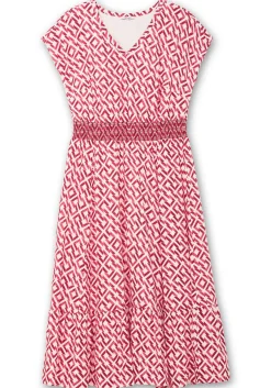 Maxikleid mit Smokbund und Grafikprint<sheego Outlet