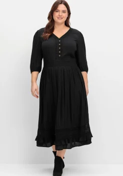 Maxikleid mit Volant, in Crinkle-Qualität<sheego by Joe Browns New