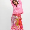 Maxirock im Mustermix, aus Viskose-Satin<sheego loves miss goodlife Discount