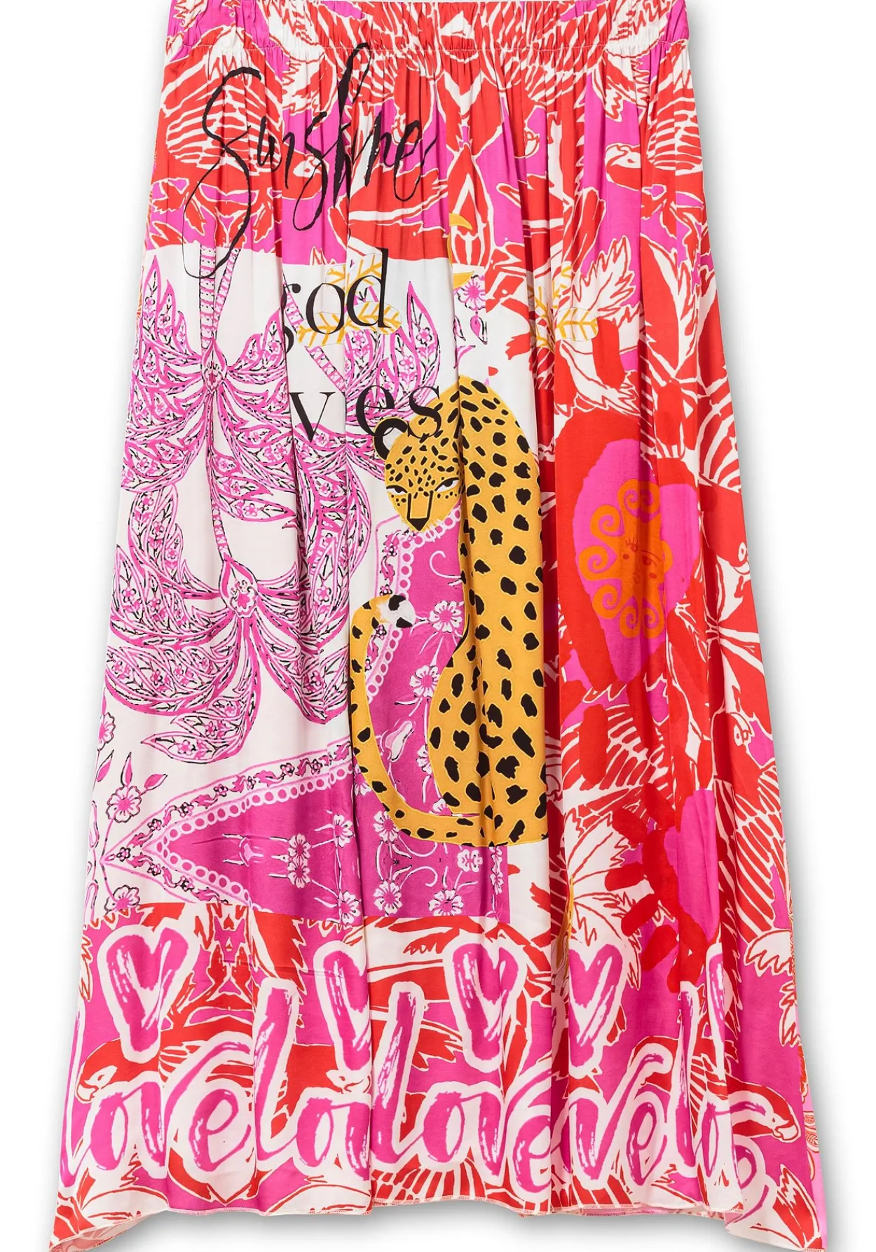 Maxirock im Mustermix, aus Viskose-Satin<sheego loves miss goodlife Discount