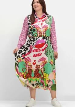 Maxirock aus Viskose-Satin, im Multicolor-Muster<sheego loves miss goodlife Discount