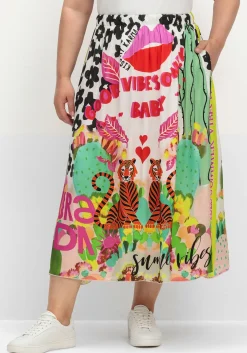 Maxirock aus Viskose-Satin, im Multicolor-Muster<sheego loves miss goodlife Discount