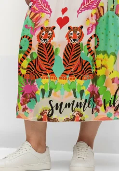 Maxirock aus Viskose-Satin, im Multicolor-Muster<sheego loves miss goodlife Discount