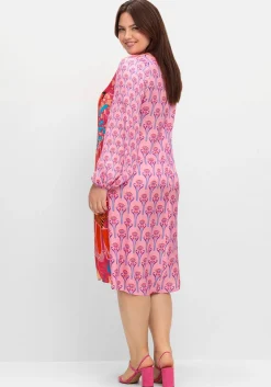Midikleid im Mustermix, mit Ballonärmeln<sheego loves miss goodlife New