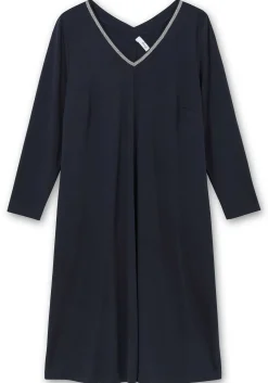 Midikleid in A-Linie, mit Perlendeko am Ausschnitt<sheego Outlet
