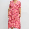 Midikleid in Wickeloptik, mit Blümchenprint<sheego Outlet