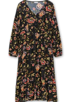 Midikleid mit Blumendruck und Volant am Saum<sheego by Joe Browns Best