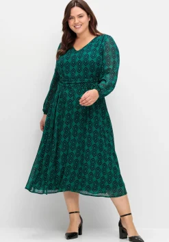 Midikleid mit Grafikdruck, aus Georgette<sheego by Joe Browns Online
