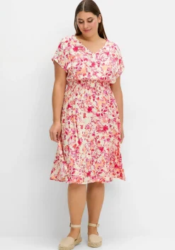 Midikleid mit Smokbund und weitem Rock<sheego Discount