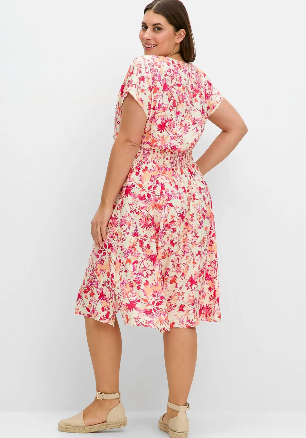 Midikleid mit Smokbund und weitem Rock<sheego Discount