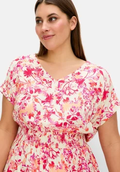 Midikleid mit Smokbund und weitem Rock<sheego Discount