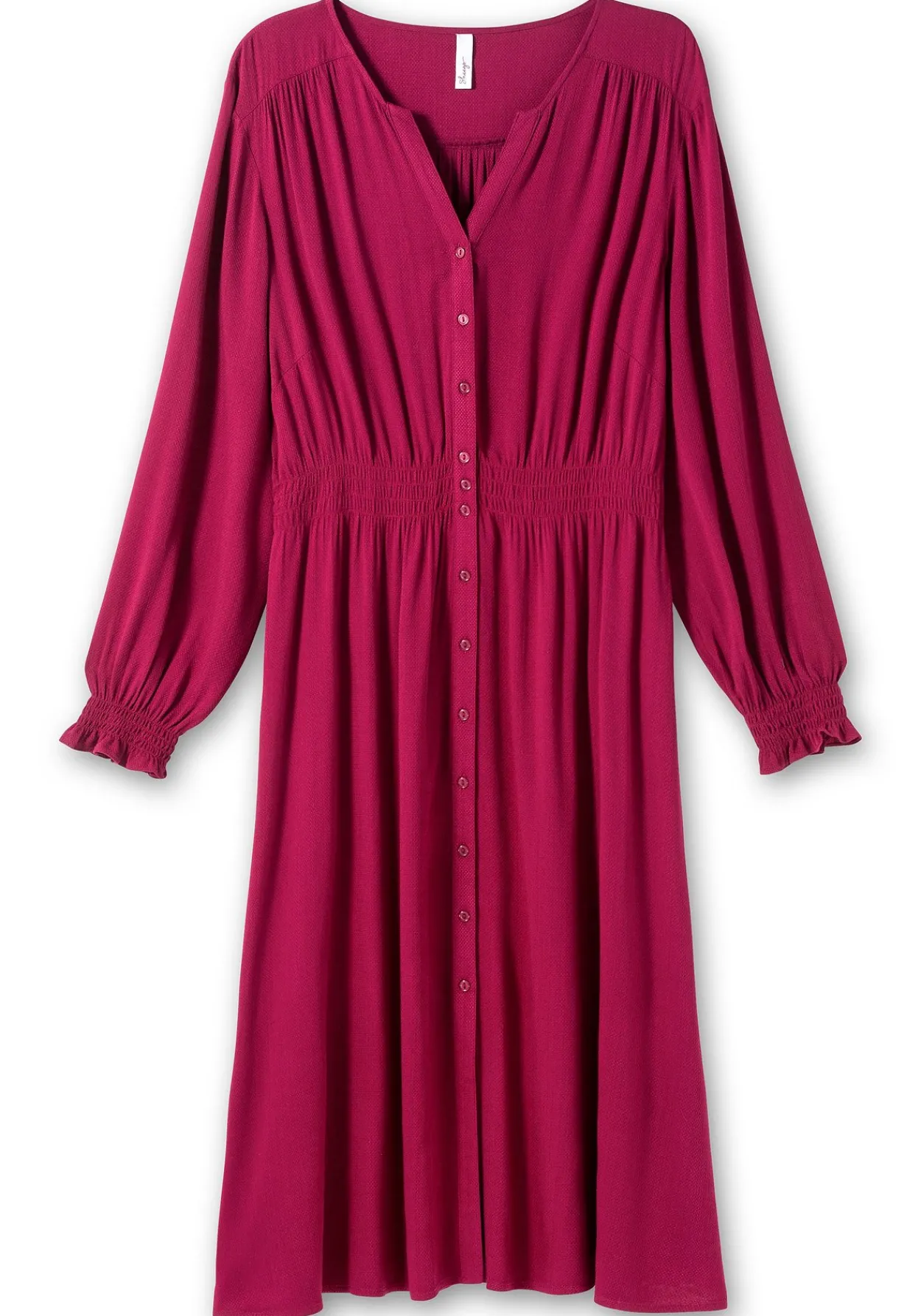 Midikleid mit Smok-Details, aus Viskose<sheego Online