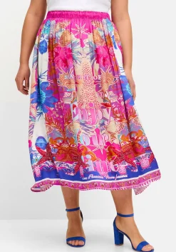 Midirock im Multicolor-Mustermix<sheego loves miss goodlife Online