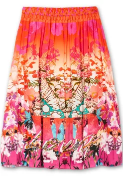 Midirock mit Multicolorprint und Gummizugbund<sheego loves miss goodlife Fashion