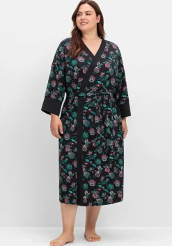 Morgenmantel mit Bindegürtel und seitlichen Taschen<sheego Clearance