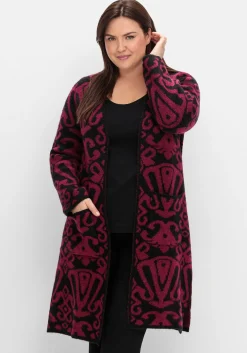 Offene Longstrickjacke mit Jacquardmuster<sheego by Joe Browns Discount