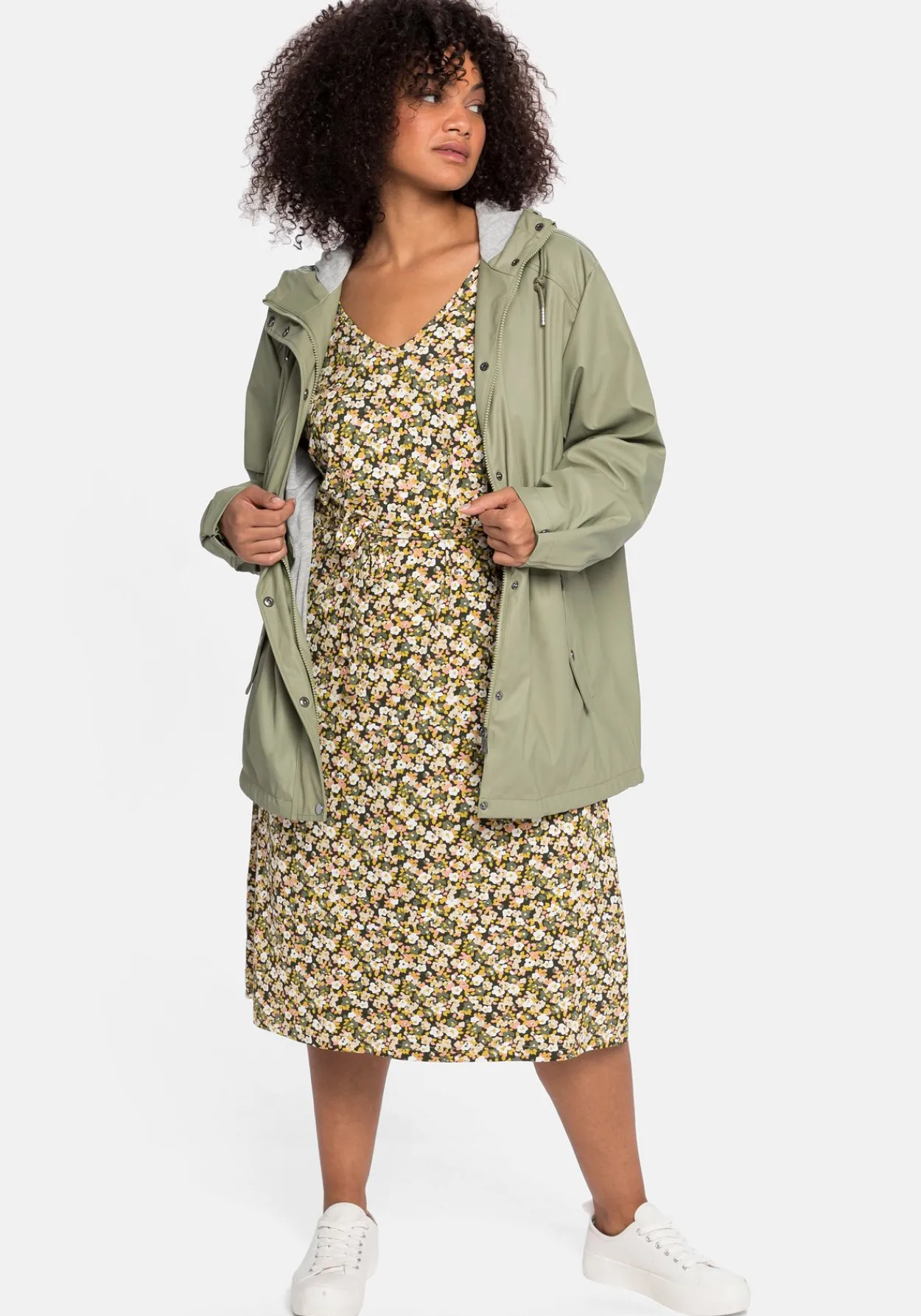 Outdoorjacke mit Jerseyfutter, wasserabweisend<sheego Hot