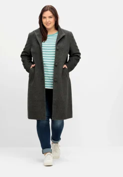 Oversized-Mantel mit Stehkragen, in flauschiger Qualität<sheego Clearance