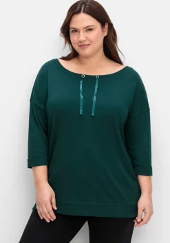 Oversized-Shirt mit Bindebändchen<sheego Hot