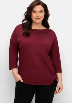 Oversized-Shirt mit Bindeband am Saum<sheego Online