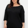 Oversized-Shirt mit Bindebändchen<sheego Outlet