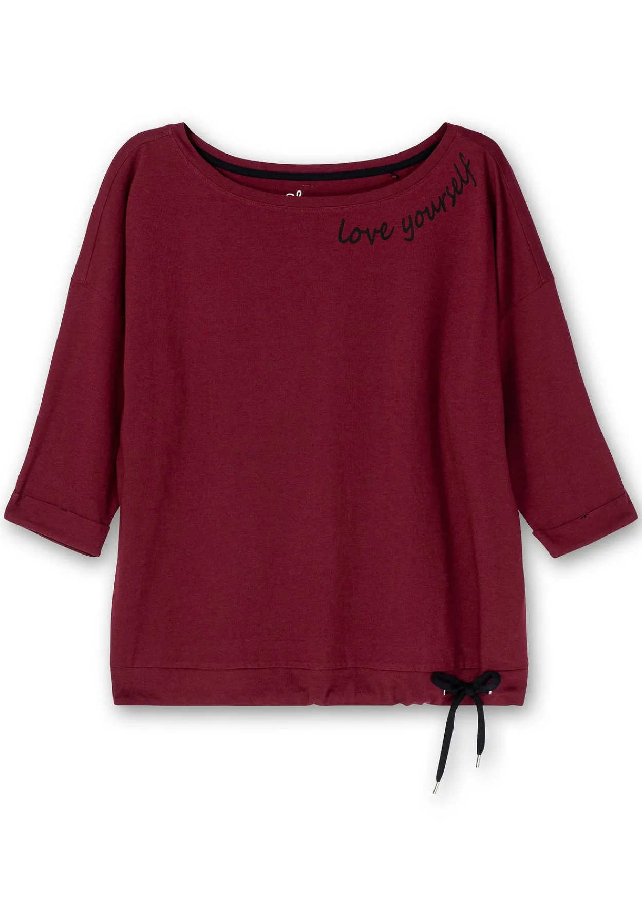 Oversized-Shirt mit Bindeband am Saum<sheego Online