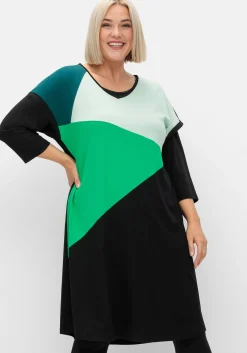 Oversized-Shirtkleid mit Grafikprint vorn<sheego New