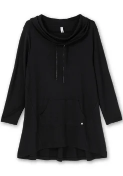 Oversize-Longshirt mit weitem Kragen und Tunnelzug<sheego Hot