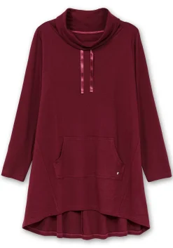 Oversize-Longshirt mit weitem Kragen und Tunnelzug<sheego Outlet