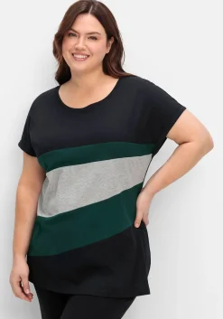 Oversize-Shirt in Colourblocking-Optik<sheego New