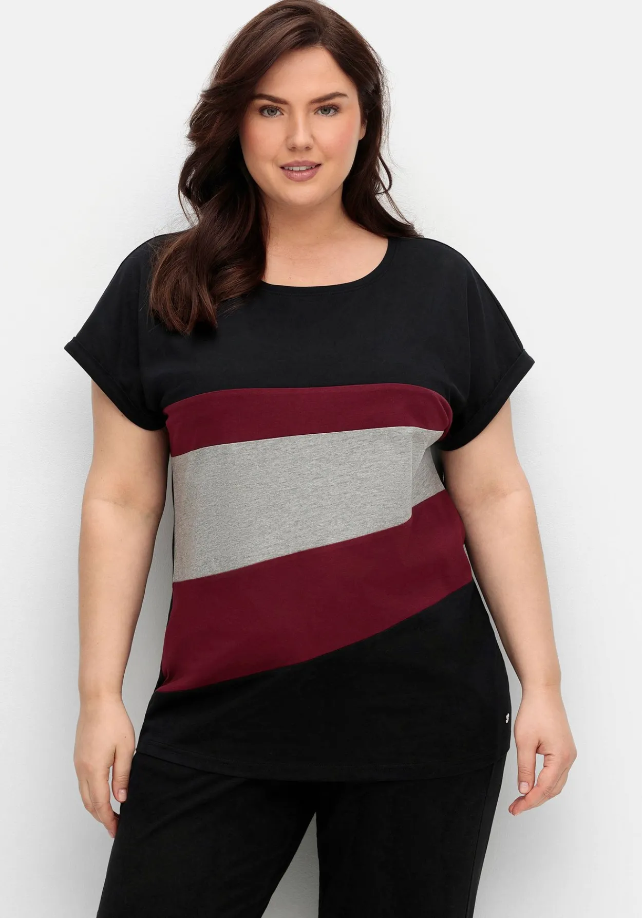 Oversize-Shirt in Colourblocking-Optik<sheego Best