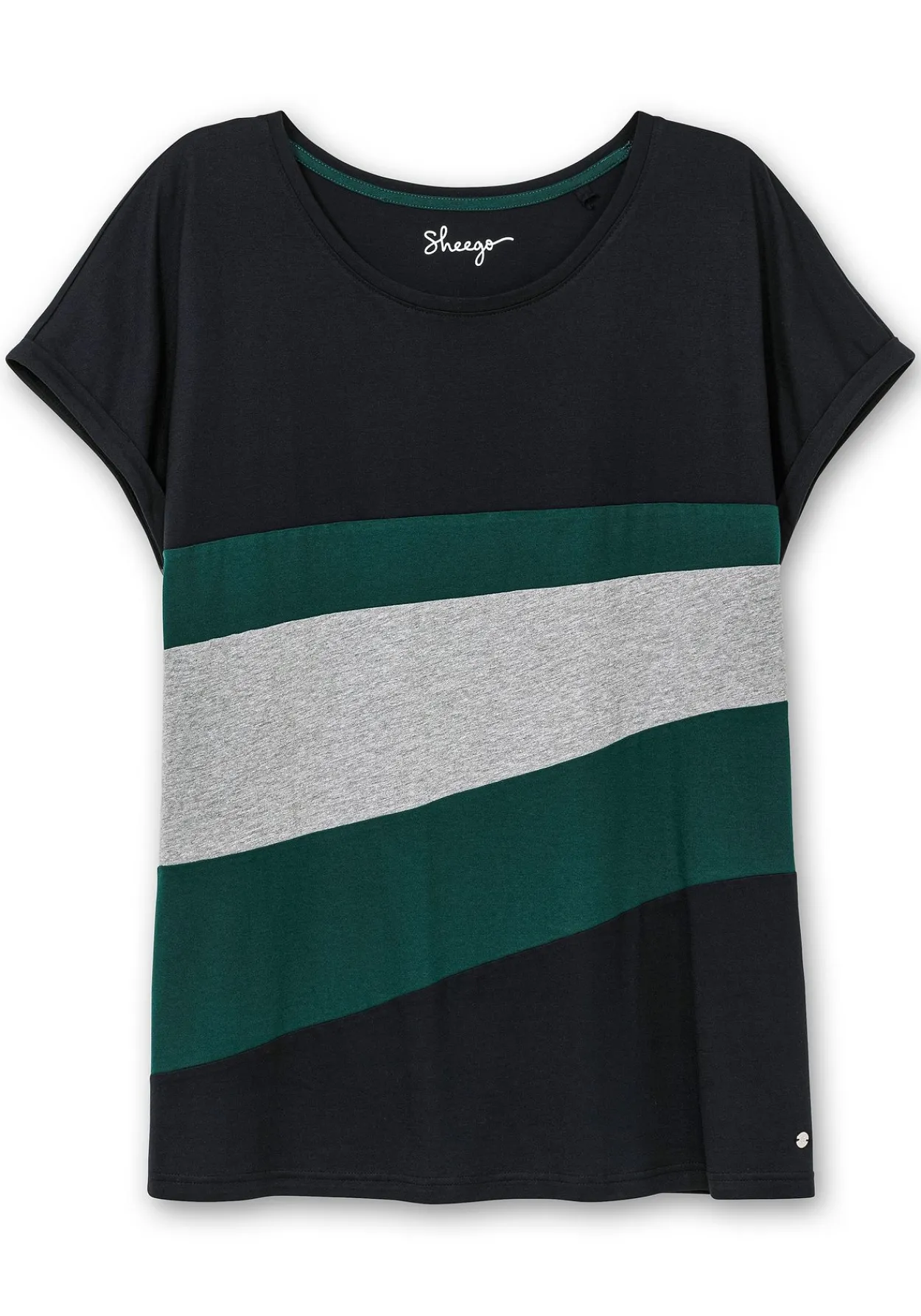 Oversize-Shirt in Colourblocking-Optik<sheego New