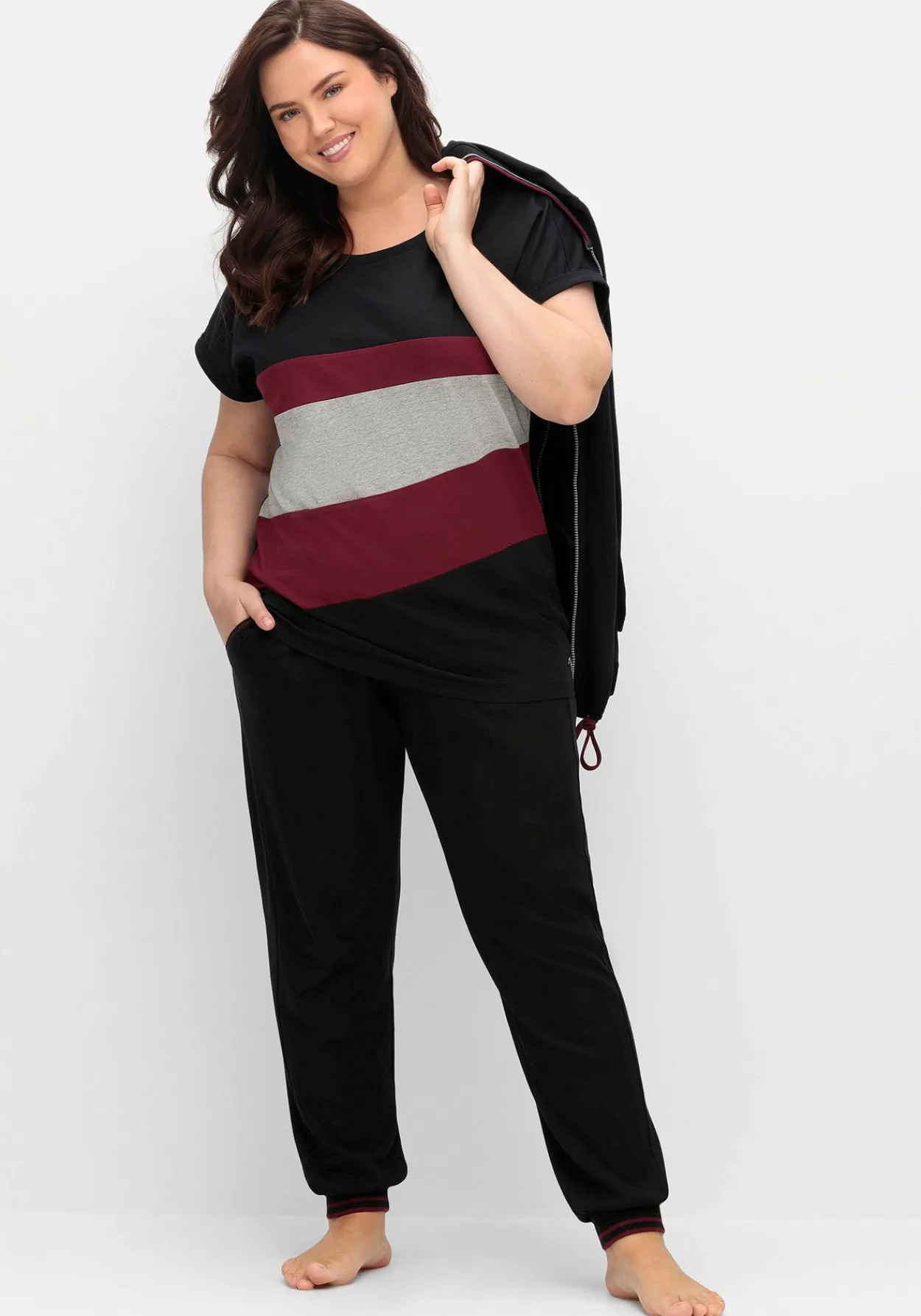 Oversize-Shirt in Colourblocking-Optik<sheego Best
