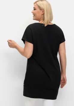 Oversize-Shirt mit breitem Saumbündchen<sheego Discount