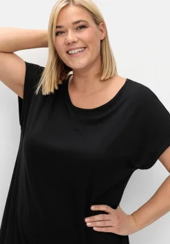 Oversize-Shirt mit breitem Saumbündchen<sheego Discount