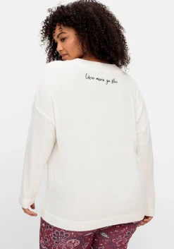 Oversize-Sweatshirt mit Stickerei hinten<sheego by Joe Browns Outlet