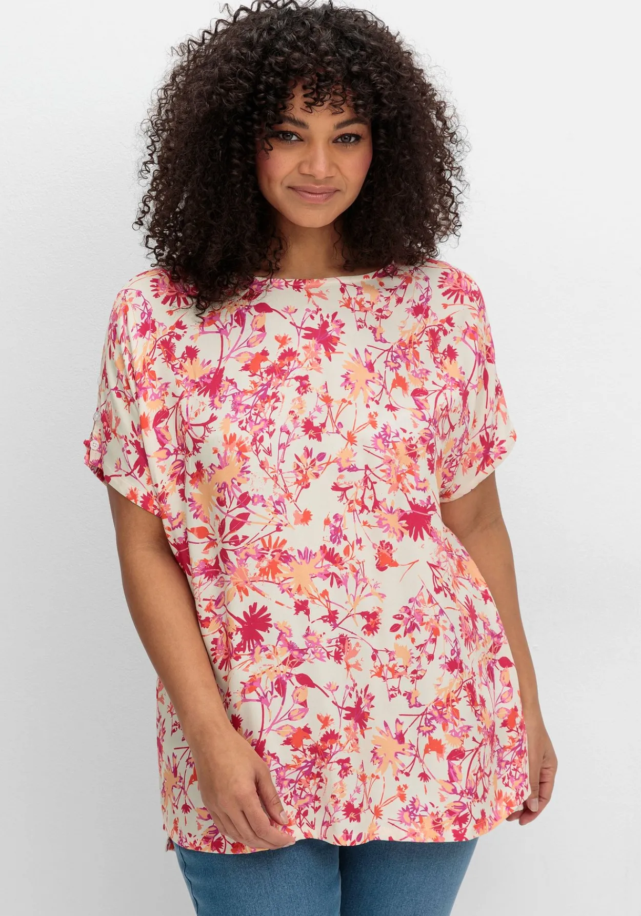 Oversize-Tunika mit Cut-outs an den Ärmeln<sheego Online