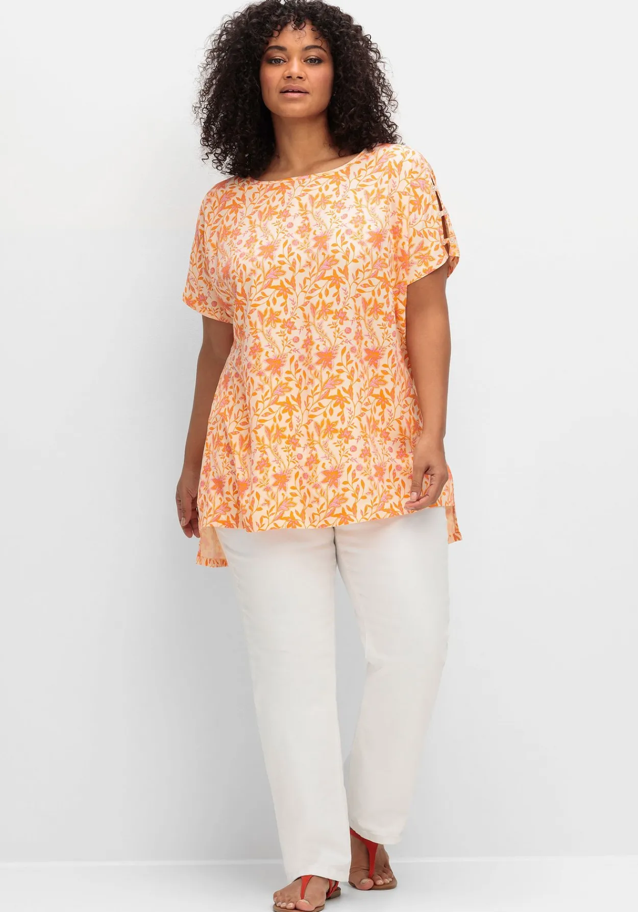 Oversize-Tunika mit Cut-outs an den Ärmeln<sheego Discount