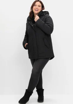 Parka mit gefütterter Kapuze und 2-Wege-Zipper<sheego Best