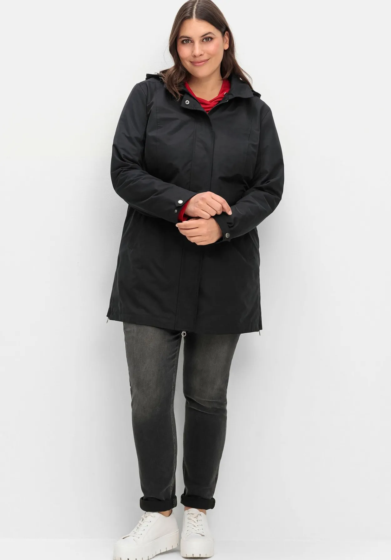 Parka mit gestreiftem Futter, wasserabweisend<sheego Best