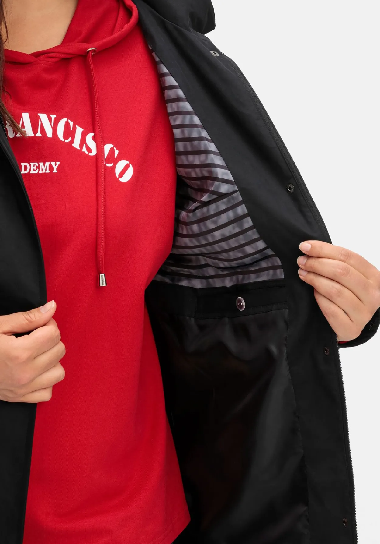 Parka mit gestreiftem Futter, wasserabweisend<sheego Best