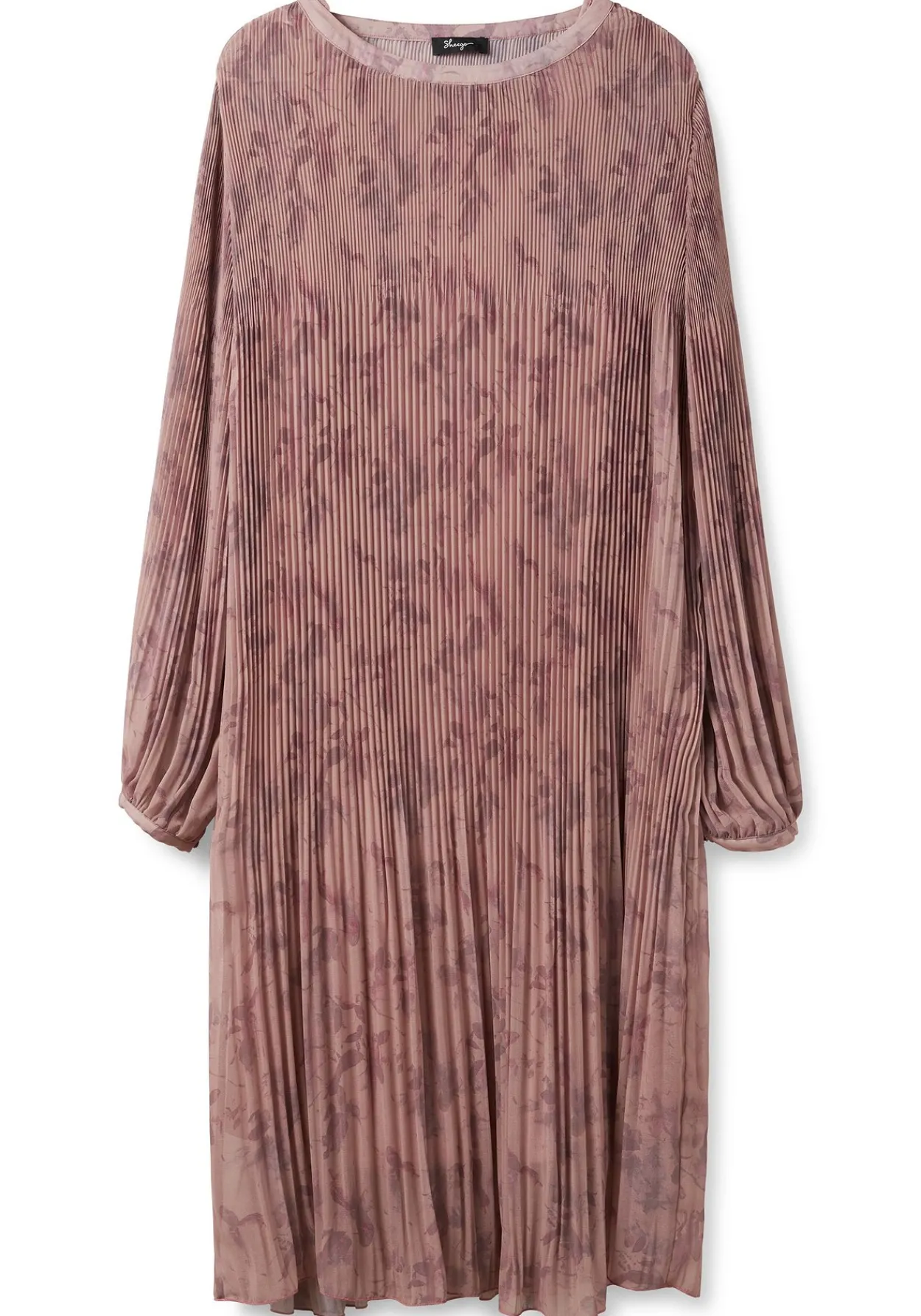 Plissiertes Chiffonkleid mit Alloverdruck<sheego Hot