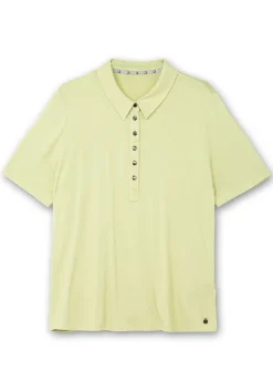 Poloshirt mit Metall-Druckknöpfen<CREATION L PREMIUM Discount